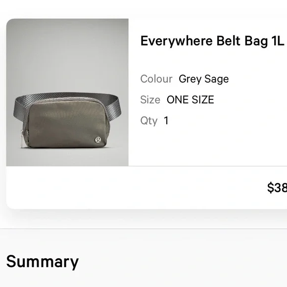 Lululemon Athletica Grey Sage Crossbody Everywhere Belt Bag 1L olive green - Picture 8 of 16